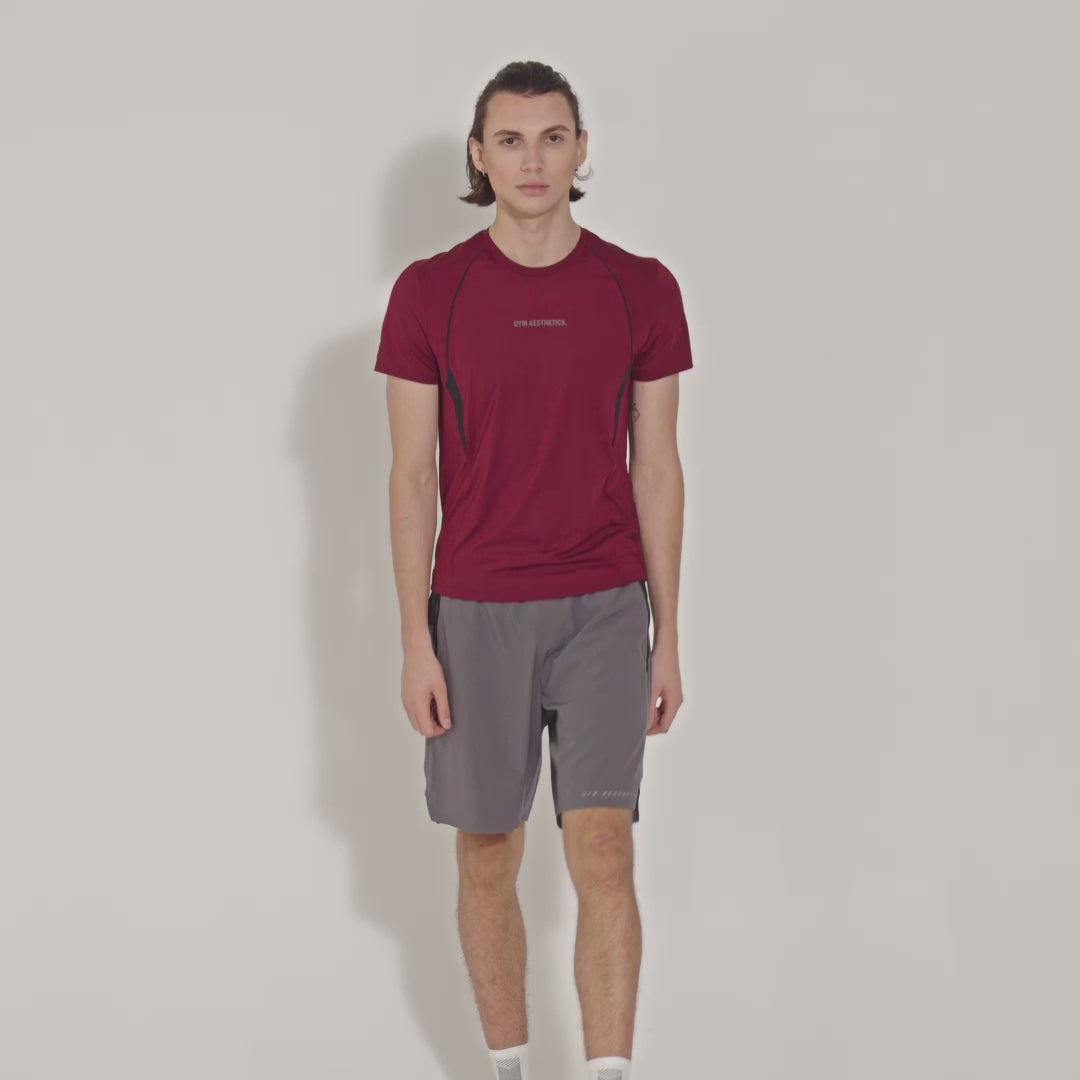 Image of Activewear Performance T Shirt breathable mesh blocking for Men